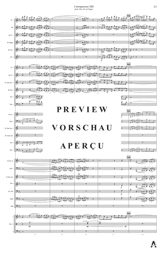 Produktgalerie: Seite 16 von 21 Contrapunctus 13 aus Kunst der Fuge , , (Concert Band)