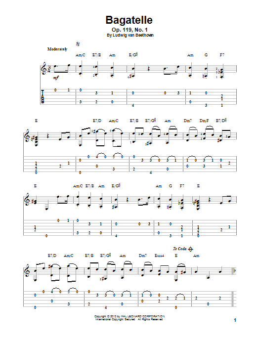 Produktbild zu: Bagatelle, Op. 119, No. 1