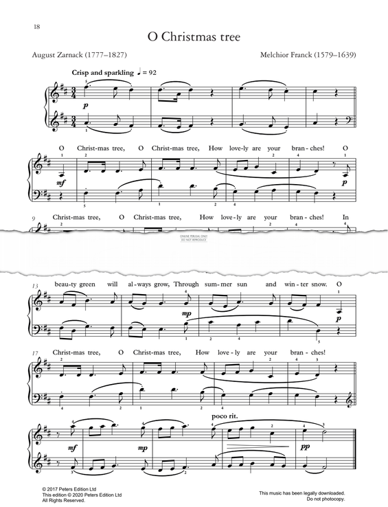 Produktgalerie: Seite 1 von 1 O Christmas Tree, Melchior Franck, Gesang, Klavier