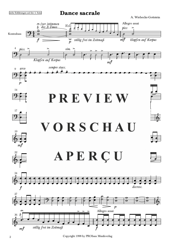 Produktgalerie: Seite 3 von 9 Dance Sacrale, , Cello und Kontrabass