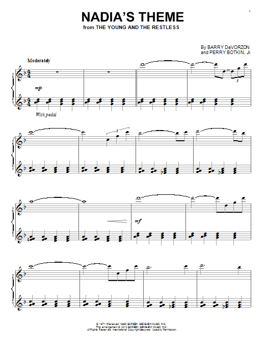 Product gallery: Page 1 of 1 Nadia's Theme, Perry Botkin Jr.