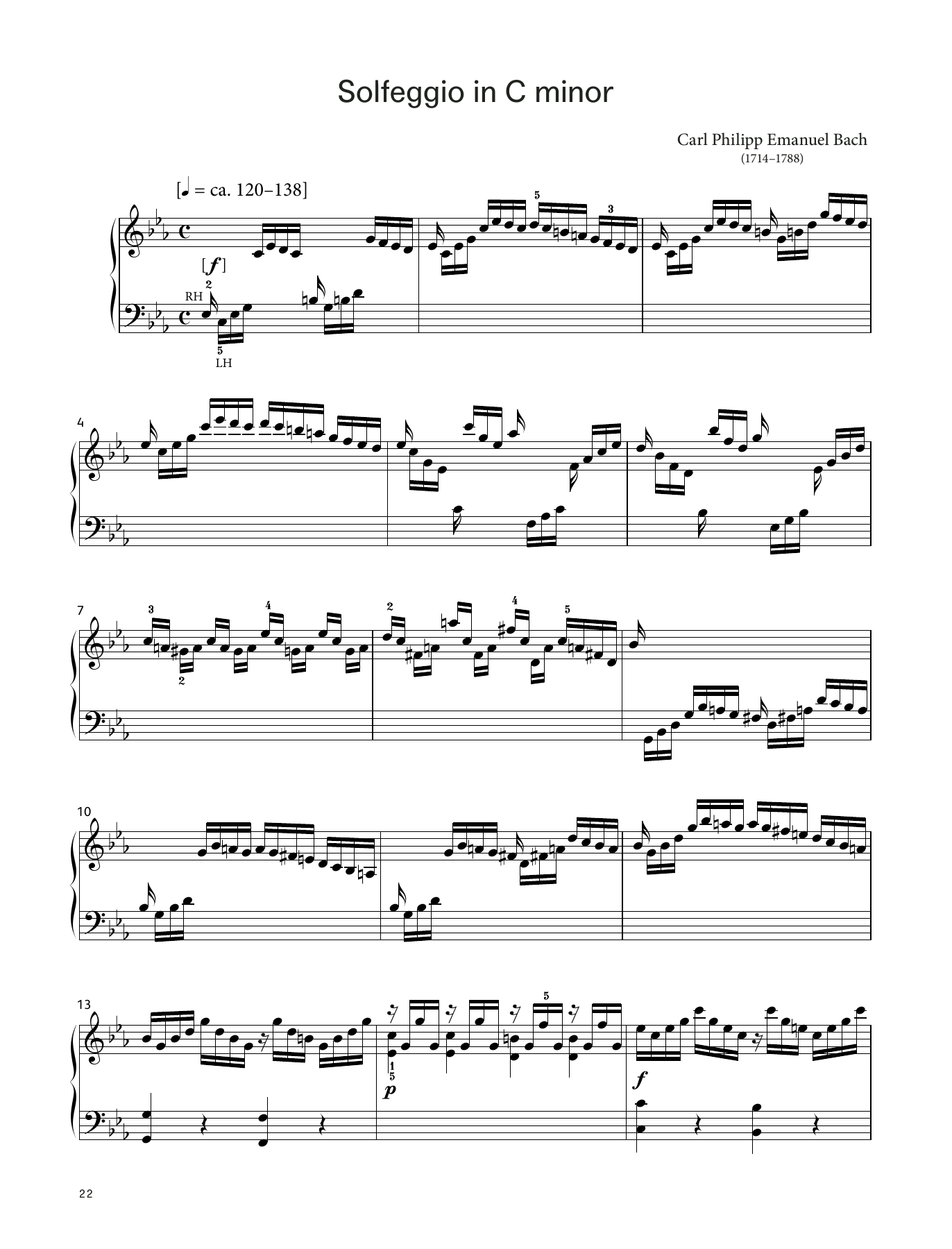 Product picture to: Solfeggio in C minor, H. 220 (LCME Piano 2018 Grade 6 List A)