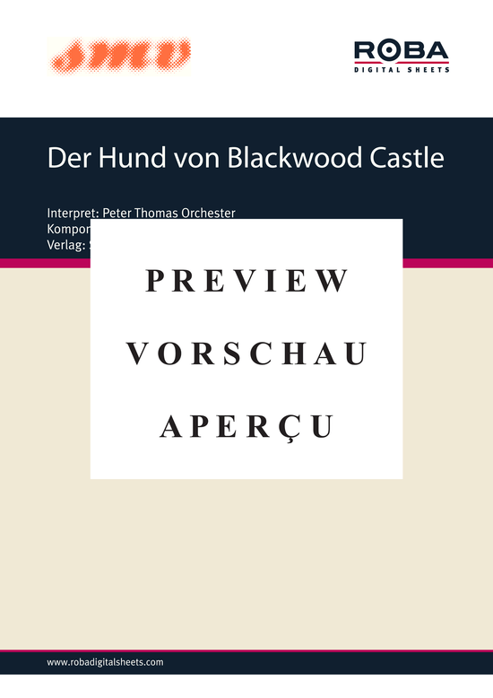 Product gallery: Page 2 of 2 Der Hund von Blackwood Castle , , Piano Solo