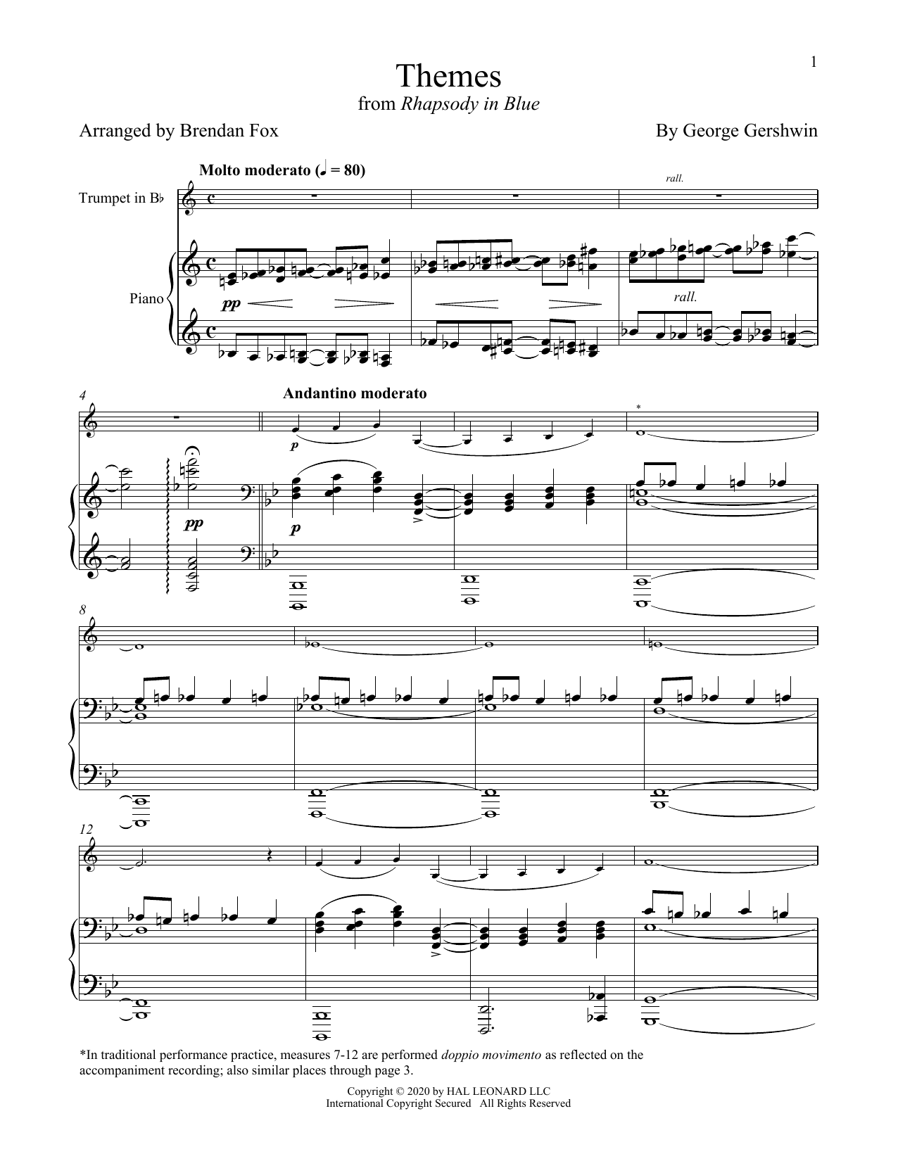 Produktgalerie: Seite 1 von 1 Rhapsody In Blue (Themes), George Gershwin, Horn, Klavier