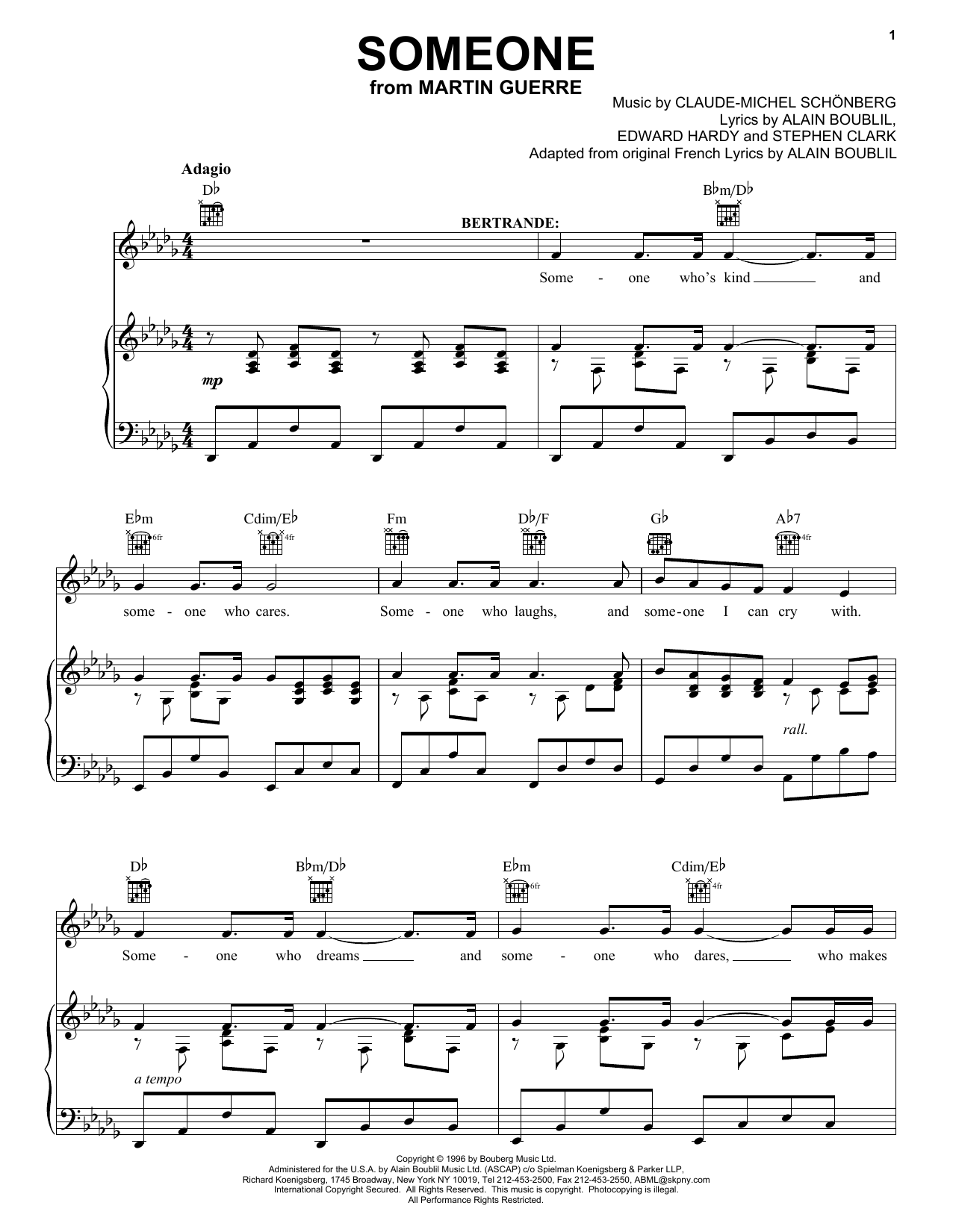 Produktbild zu: Someone (from Martin Guerre)
