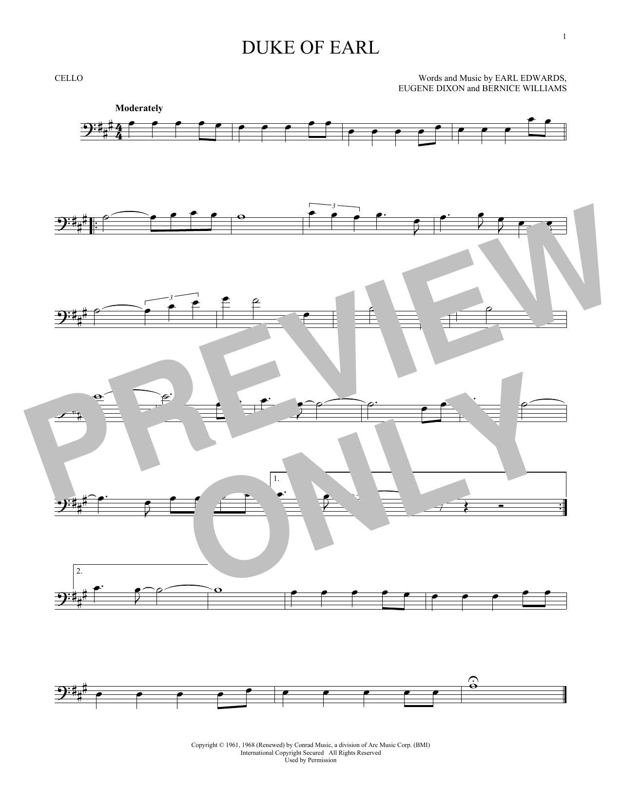 Produktgalerie: Seite 1 von 1 Duke Of Earl, Gene Chandler, Violoncello