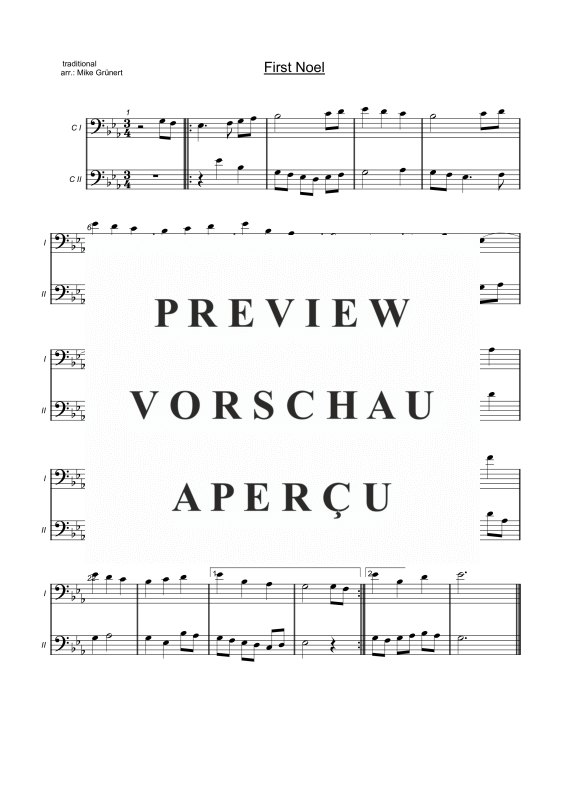 gallery: Carols in Duet, , Duette für 2 Posaunen oder Instrumente in C Bass