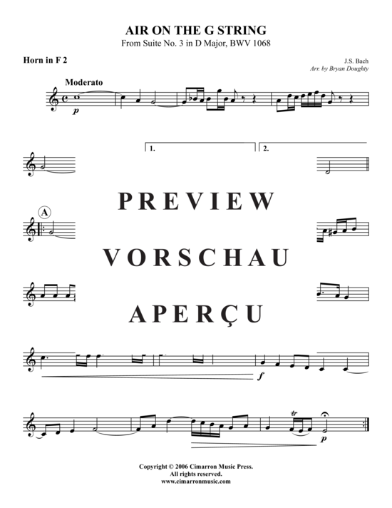 Produktgalerie: Seite 4 von 6 Air on the G String , , (Horn-Quartett)