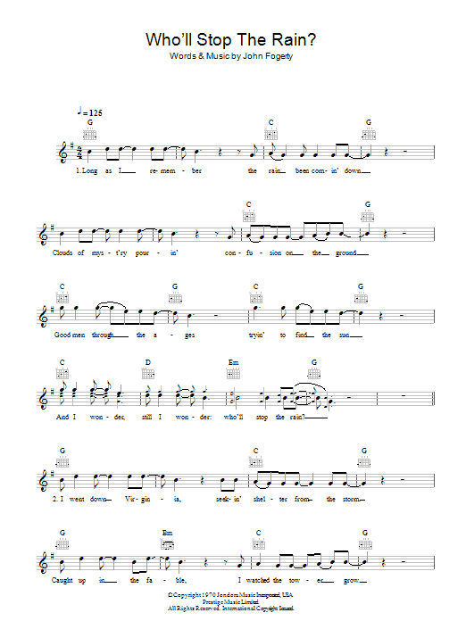 Produktgalerie: Seite 1 von 1 Who'll Stop The Rain, Creedence Clearwater Revival, Melodieinstrument