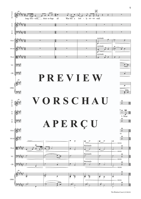 Produktgalerie: Seite 8 von 11 The Wexford Carol, , Sopran Solo, Gemischter Chor, Streicher und Orgel