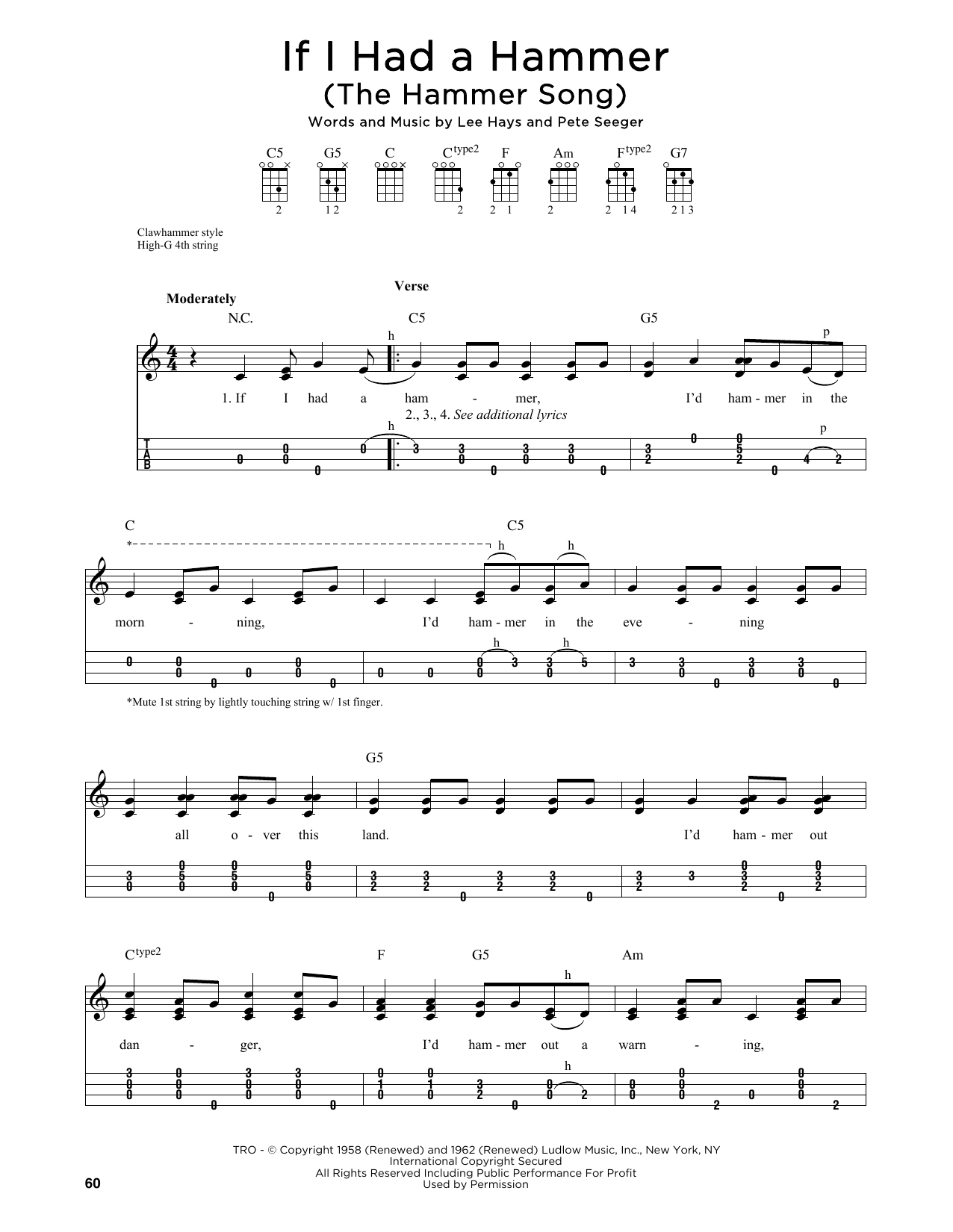 Product gallery: Page 1 of 1 If I Had A Hammer (The Hammer Song) (arr. Jim Schustedt), Trini Lopez