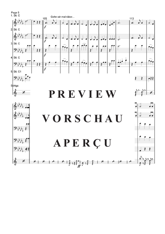 Produktgalerie: Seite 7 von 21 German-Schunkel-Medley , Blasorchester Fatamo, (Blechbläser Quintett - flexible Besetzung)