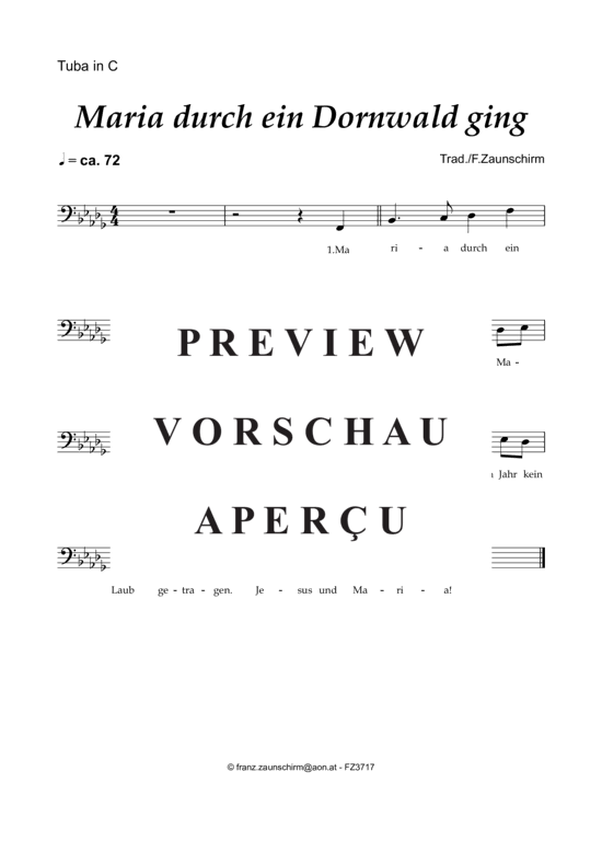 Product gallery: Page 4 of 6 Maria durch ein Dornwald ging , , (tuba + piano)