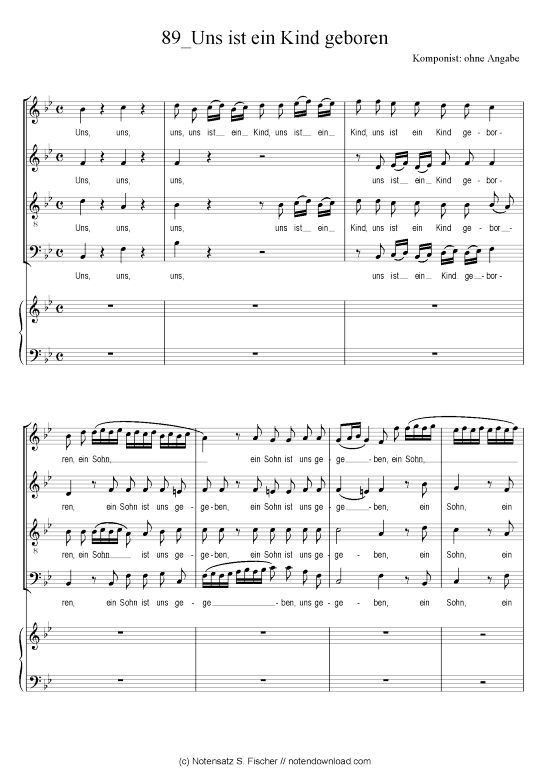 Product picture to: Uns ist ein Kind geboren Weihnachtsmotette über Jes. 9,6 