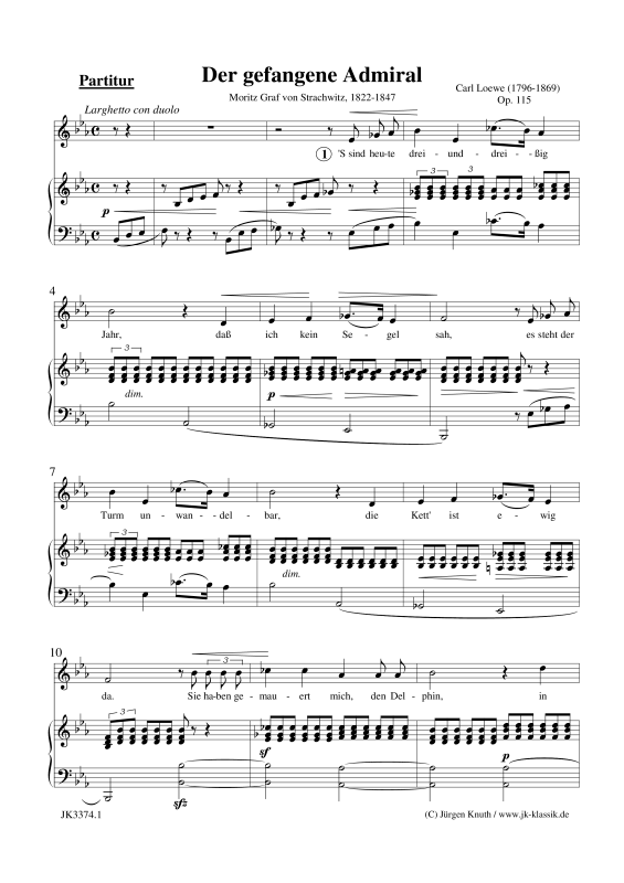 gallery: Der gefangene Admiral Op. 115, , Gesang + Klavier