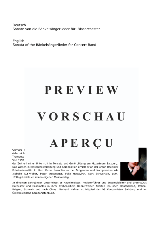 Product gallery: Page 3 of 11 Sonate aus ´Die Bänkelsängerlieder´, , (large wind orchestra)