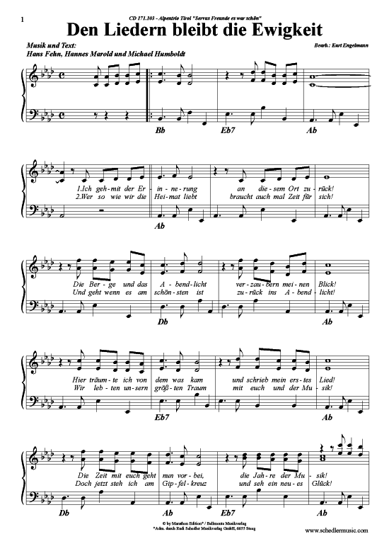 Produktgalerie: Seite 1 von 4 Den Liedern bleibt die Ewigkeit , Alpentrio Tirol, Klavier und Gesang
