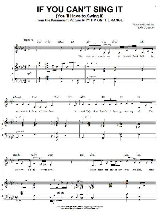 Product picture to: If You Can't Sing It (You'll Have To Swing It)