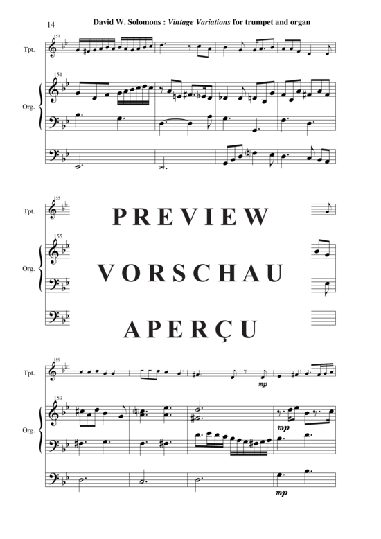 gallery: Vintage Variations , , (Trompete in B oder C + Orgel)