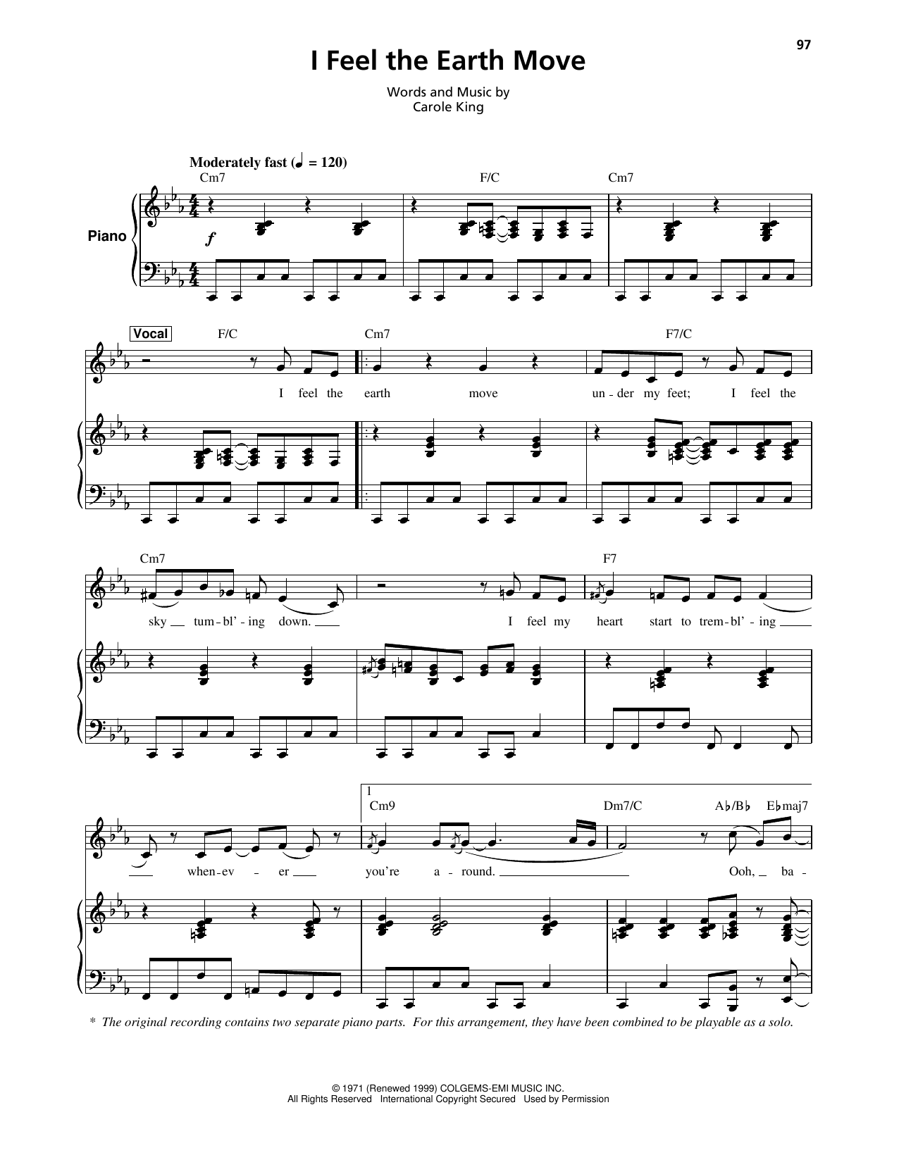 Product gallery: Page 1 of 1 I Feel The Earth Move, Carole King