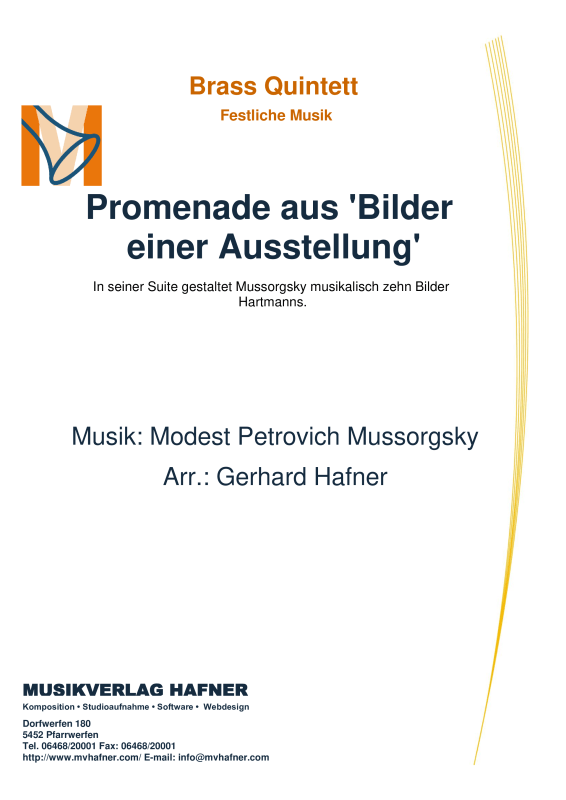 Produktbild zu: Promenade aus ´Bilder einer Ausstellung´Modest Petrovich Mussorgsky