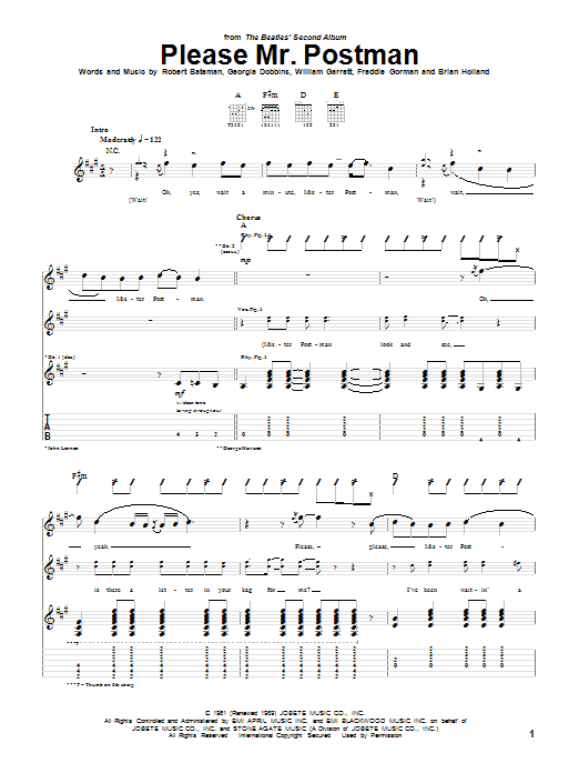 Produktgalerie: Seite 1 von 1 Please Mr. Postman, The Beatles, Gitarre