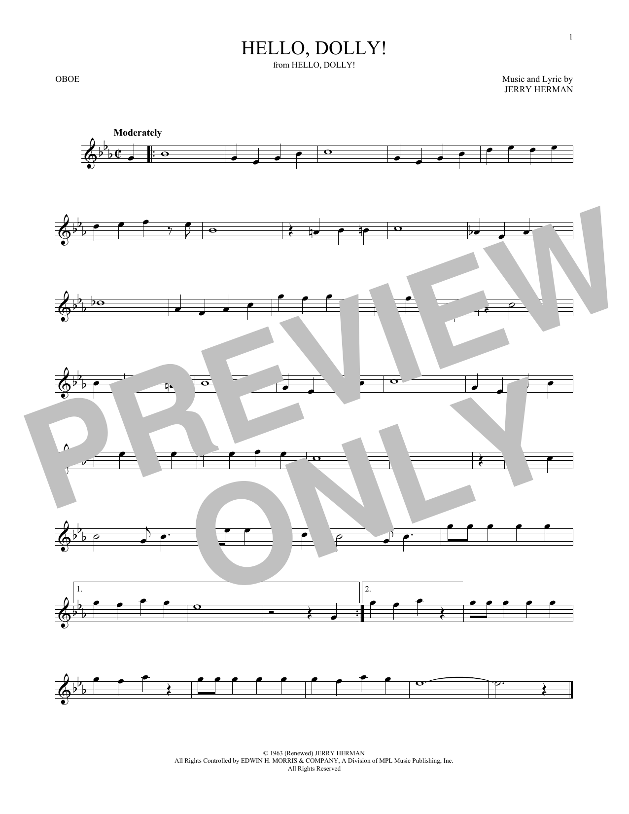 Produktgalerie: Seite 1 von 1 Hello, Dolly!, Louis Armstrong, Oboe