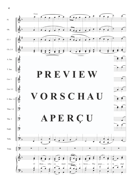 Produktgalerie: Seite 7 von 11 O thou who camest from above, , Gemischter Chor und Concert Band