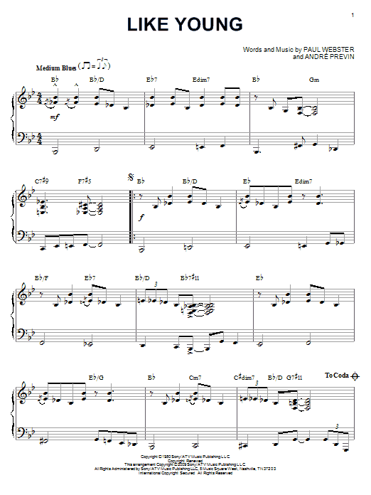 Product gallery: Page 1 of 1 Like Young (arr. Brent Edstrom), Andre Previn