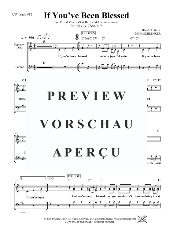 gallery: If You´ve Been Blessed, , Gemischter Chor SAM/Solo opt. und Klavier
