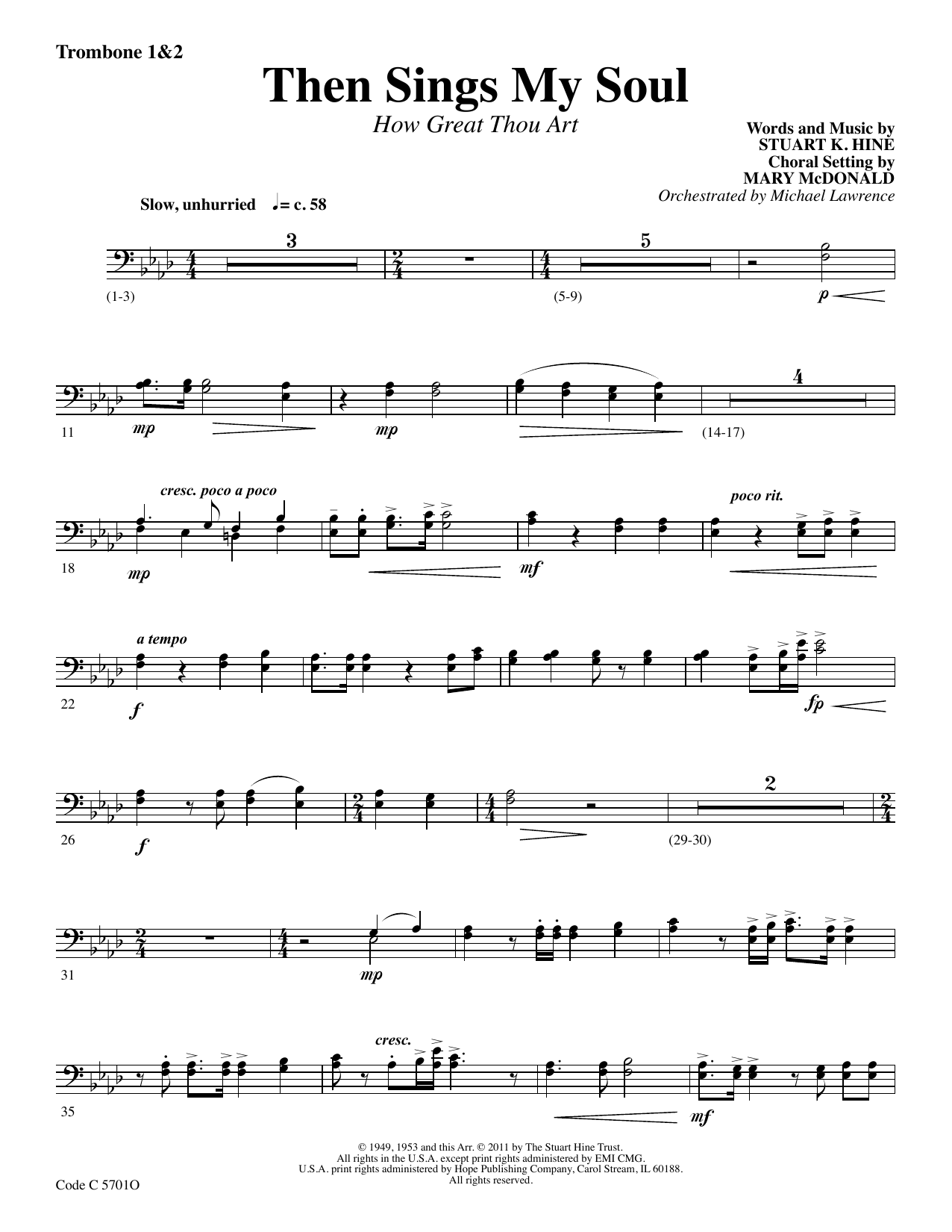 Product picture to: Then Sings My Soul (How Great Thou Art) - Trombone 1 & 2