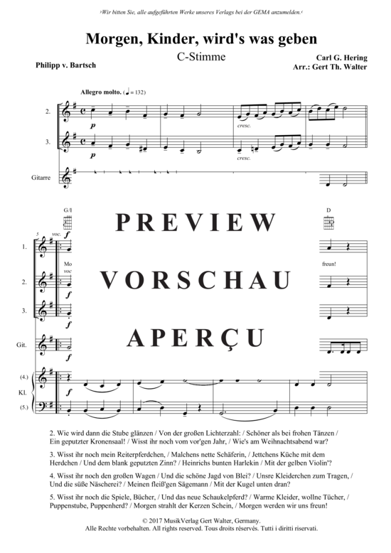 Produktgalerie: Seite 2 von 11 Morgen, Kinder, wird´s was geben , , (flexibles Quintett)