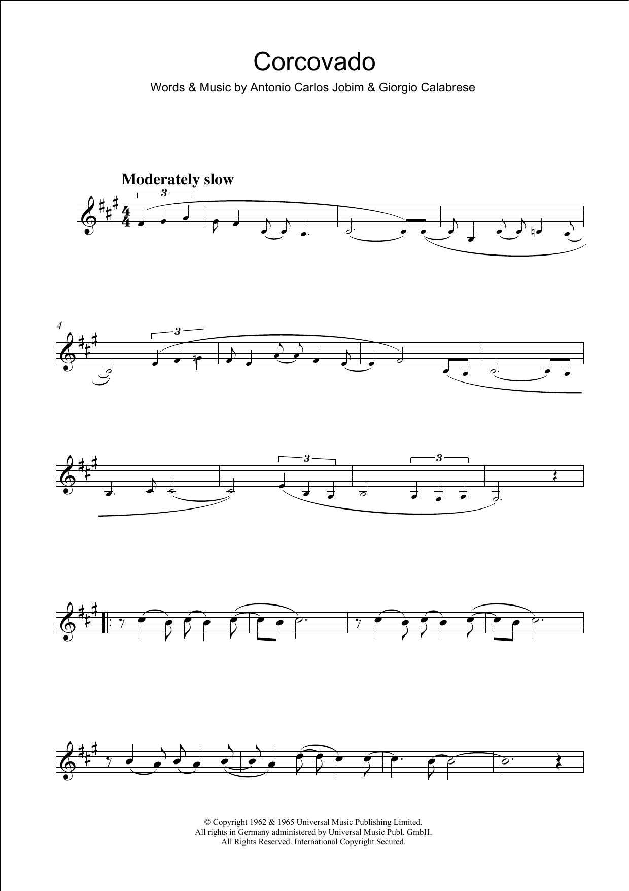 Product gallery: Page 1 of 1 Corcovado (Quiet Nights Of Quiet Stars), Antonio Carlos Jobim