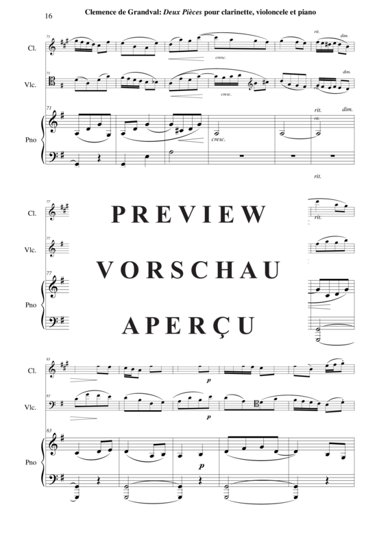 Product gallery: Page 17 of 31 Deux Pièces: Romance et Gavotte , , (2 parts + piano)