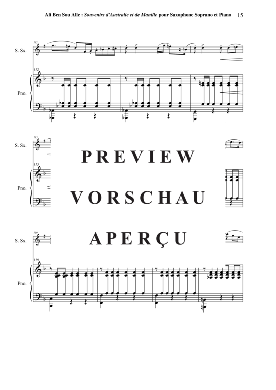 Product gallery: Page 16 of 21 Souvenirs d´Australie et de Manille , , (soprano saxophone + piano)