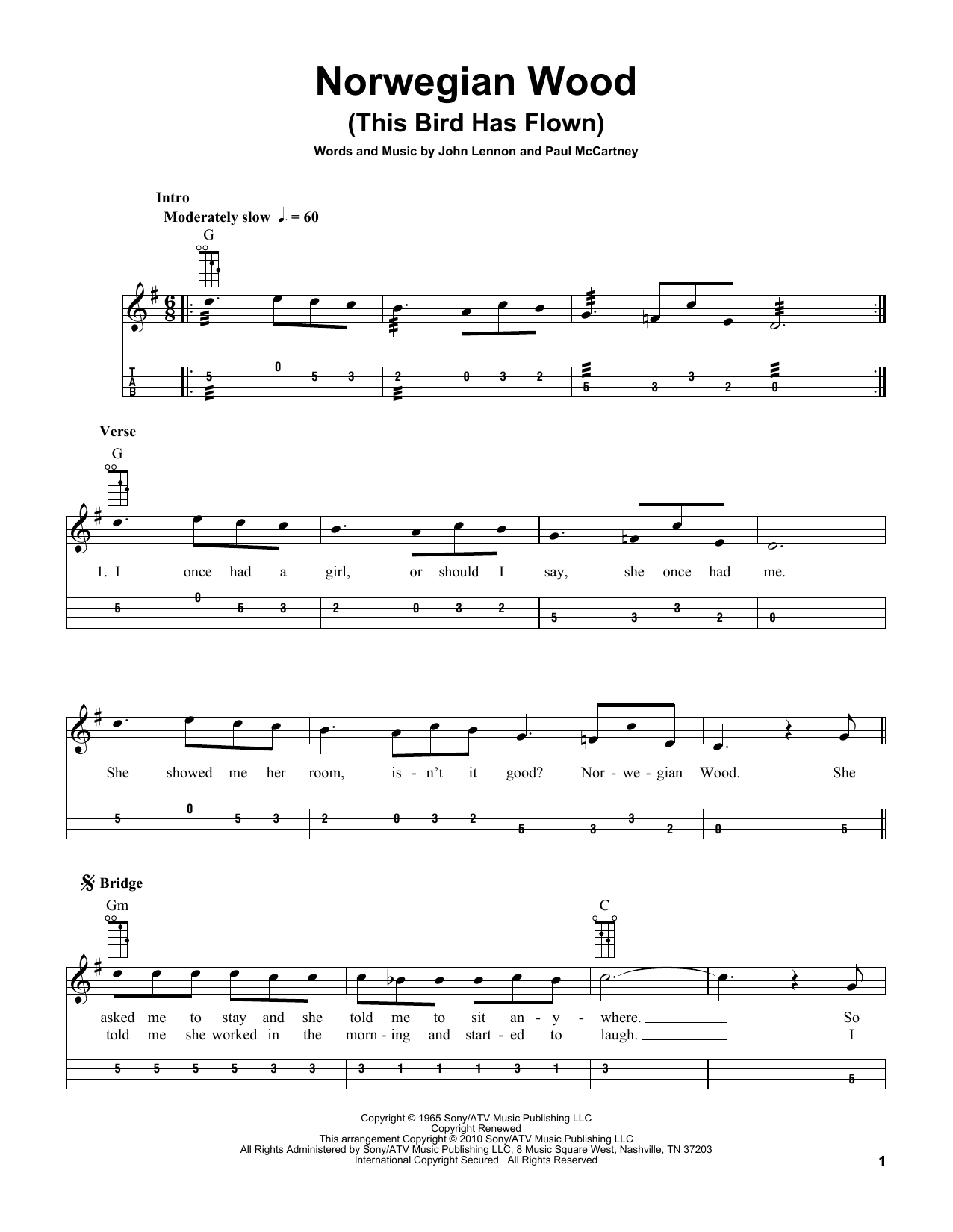 Produktbild zu:  Norwegian Wood (This Bird Has Flown) - The Beatles