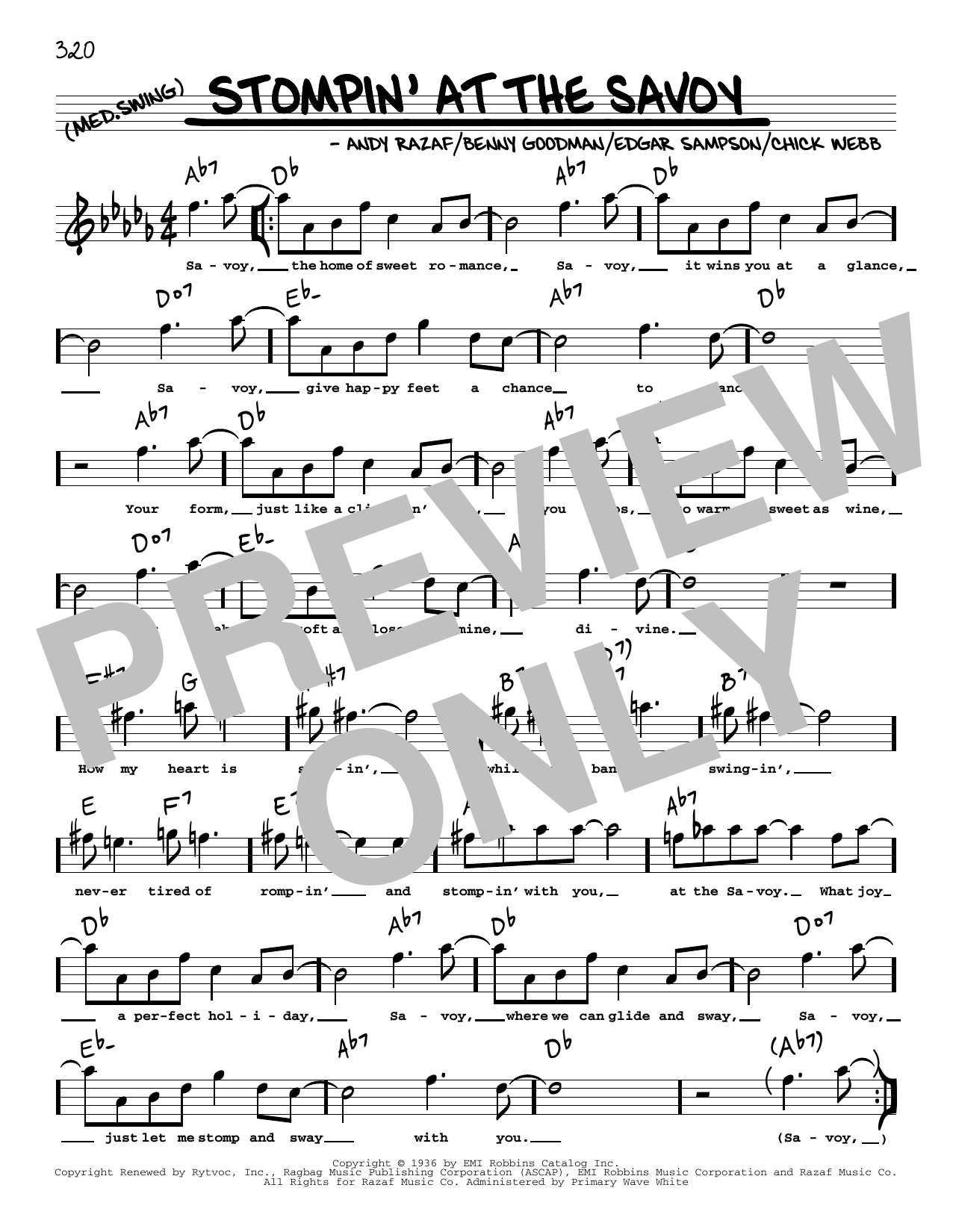 Produktbild zu: Stompin' At The Savoy (arr. Robert Rawlins)