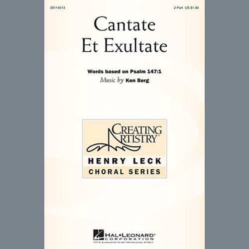 cover: Cantate Et Exultate, Ken Berg, Chor