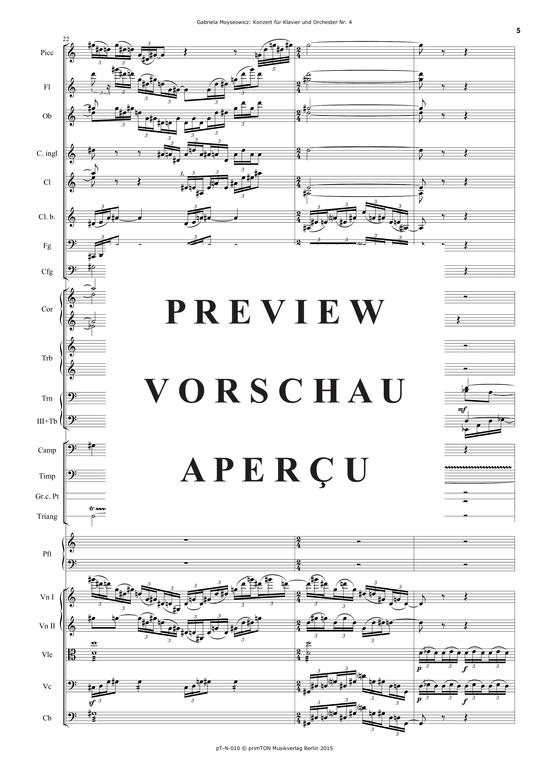 Product gallery: Page 10 of 21 Konzert für Klavier und Orchester Nr. 4 (2002) , ,  (orchestra + piano solo)