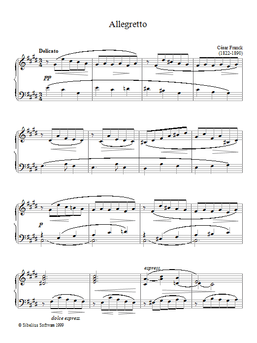 Product gallery: Page 1 of 1 Allegretto, Cesar Franck