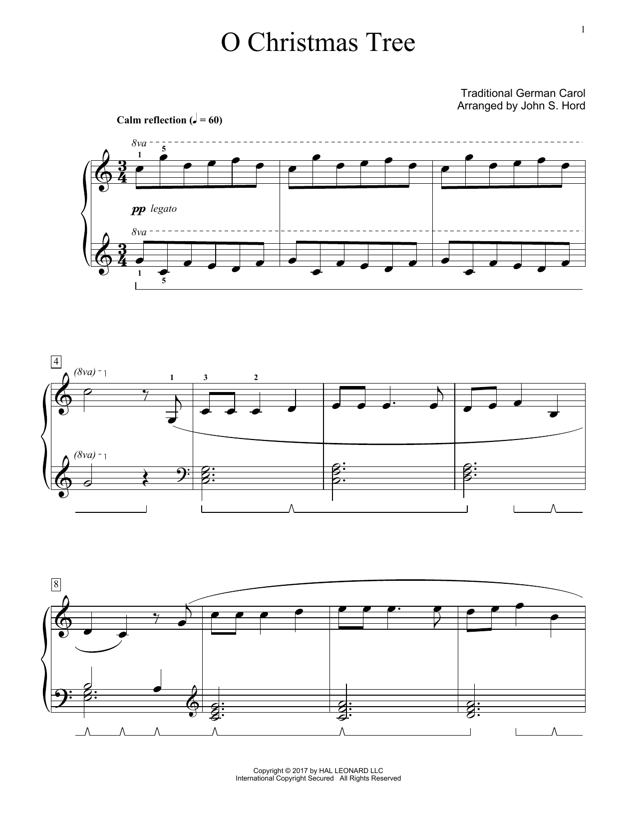 Produktgalerie: Seite 1 von 1 O Christmas Tree, John S. Hord, Klavier