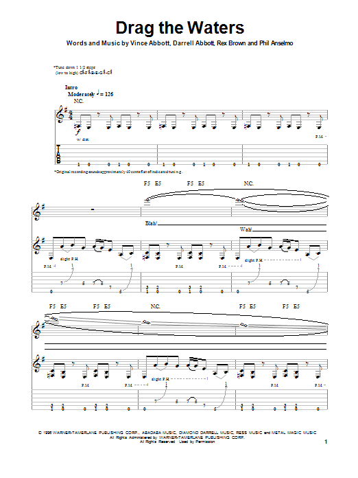 Produktgalerie: Seite 1 von 1 Drag The Waters, Pantera, Gitarre