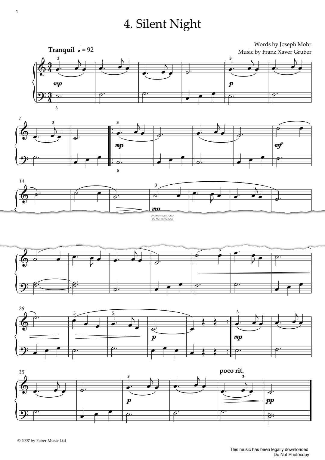 Product gallery: Page 1 of 1 Silent Night, Franz Xaver Gruber