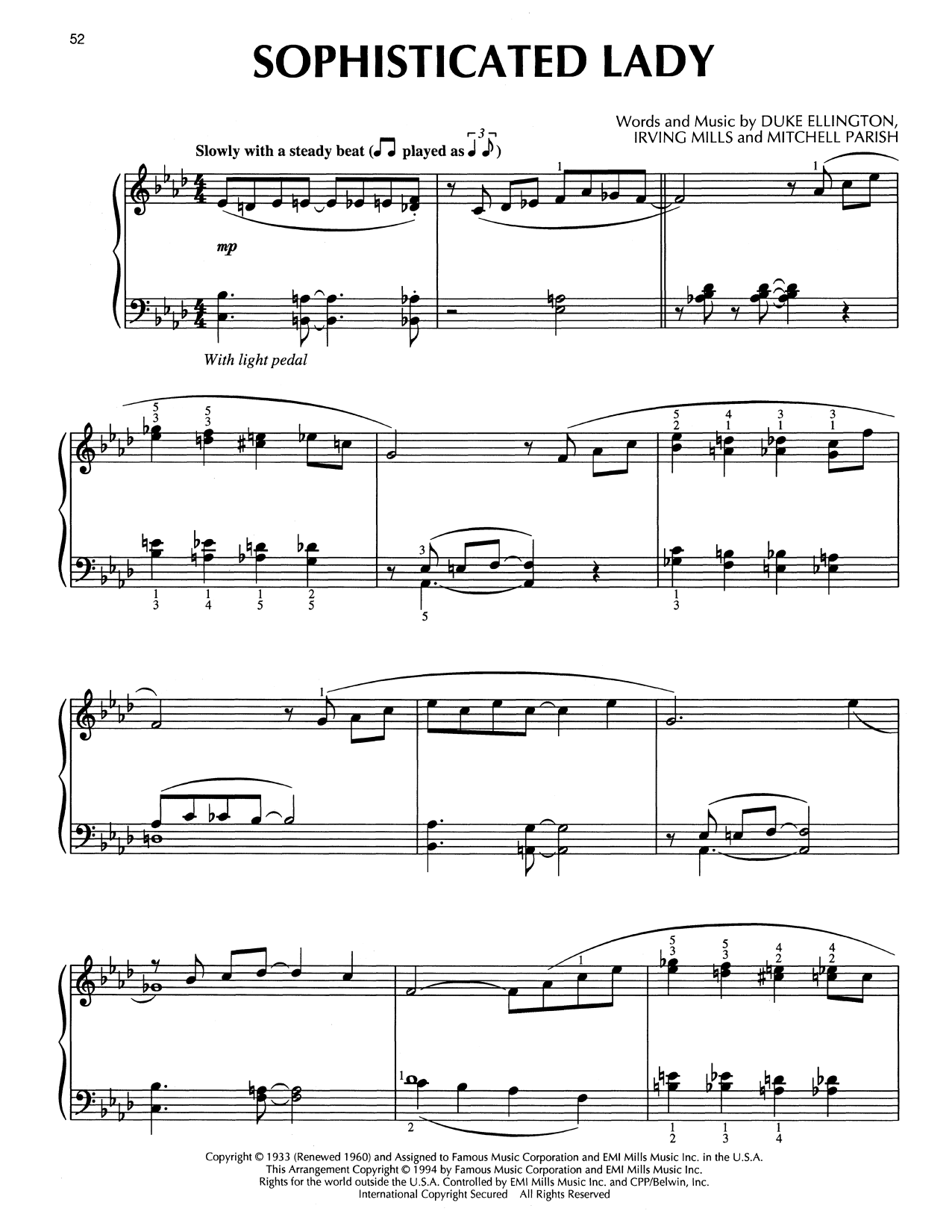 Produktbild zu: Sophisticated Lady (arr. Bill Boyd)