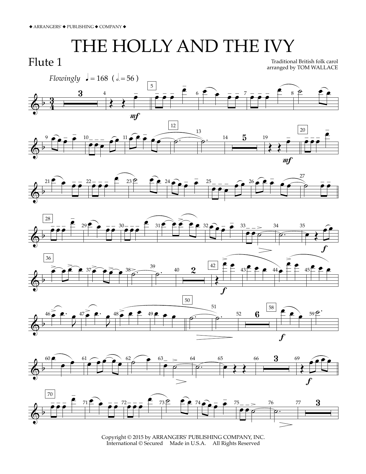Product gallery: Page 1 of 1 The Holly and the Ivy - Flute 1, Tom Wallace