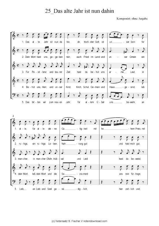 Product picture to: Das alte Jahr ist nun dahin Neujahrsarie