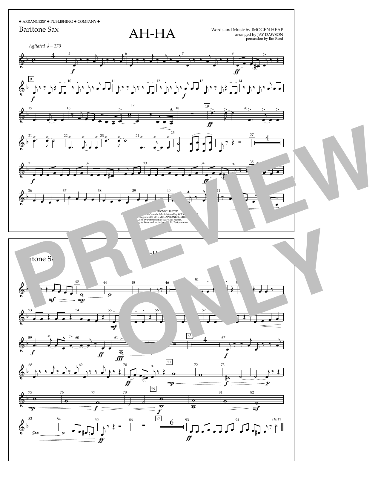 Product picture to: Ah-ha - Baritone Sax