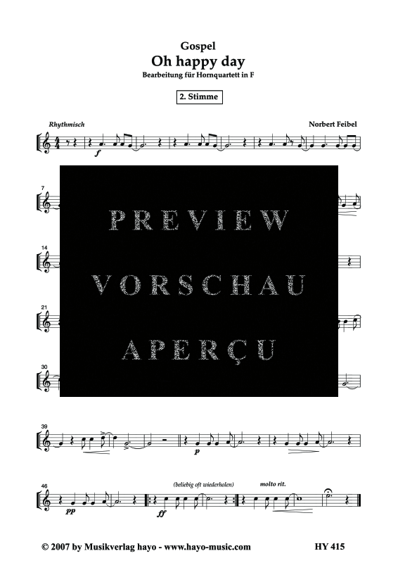 gallery: O Happy Day, , (Horn Quartett)