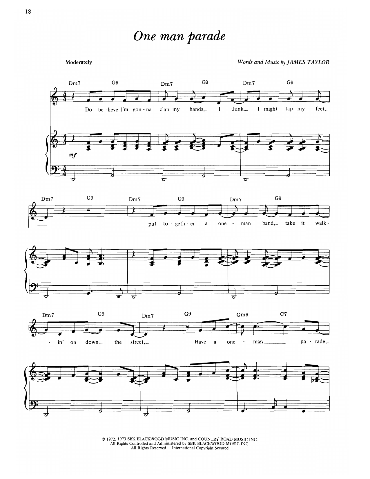 Produktgalerie: Seite 1 von 1 One Man Parade, James Taylor, Gesang, Gitarre, Klavier