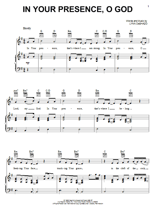 Produktbild zu: In Your Presence, O God